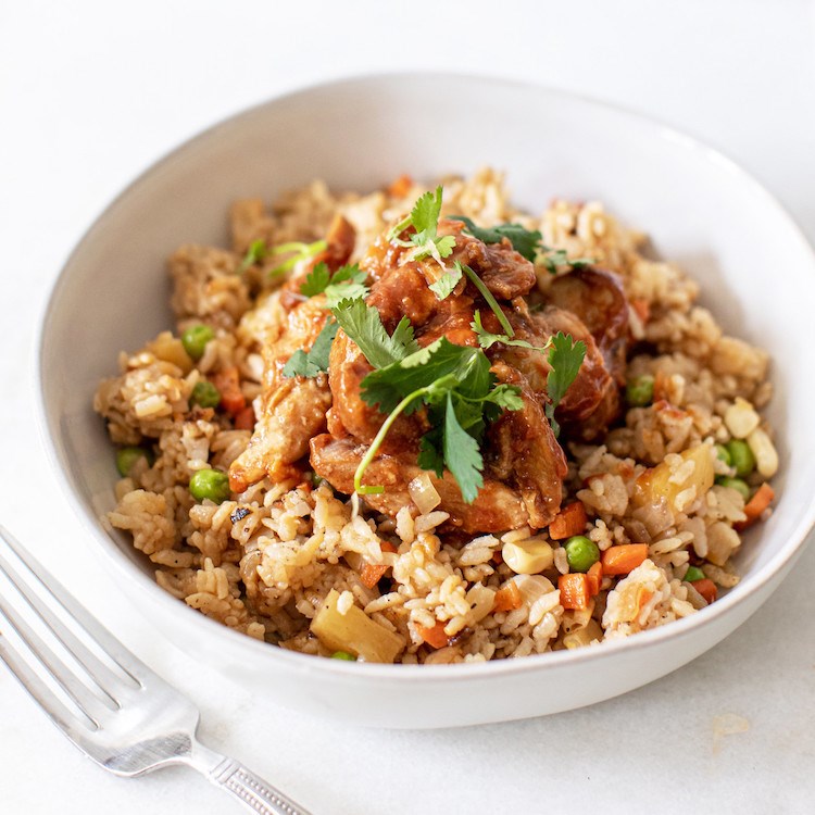Picture of southern bbq chicken fried rice